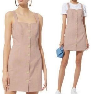 Intermix Blush Pink Mayoon Twill Button Down Mini Dress